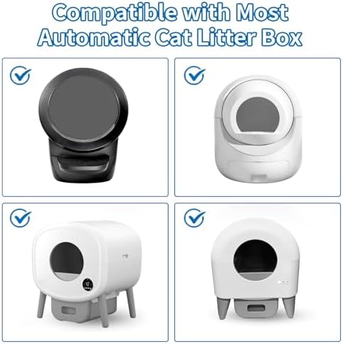60 Counts Automatic Litter Box Bags, Litter Box Robot 4/5 Waste Bags - Image 2