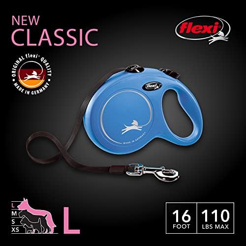 FLEXI® Classic Tape Retractable Dog Leash, Large, 16 ft - Blue - Image 2