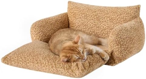 Hollypet Cat Bed Small Dog Orthopedic Couch Beds for Pets up to 13 lbs - Image 2