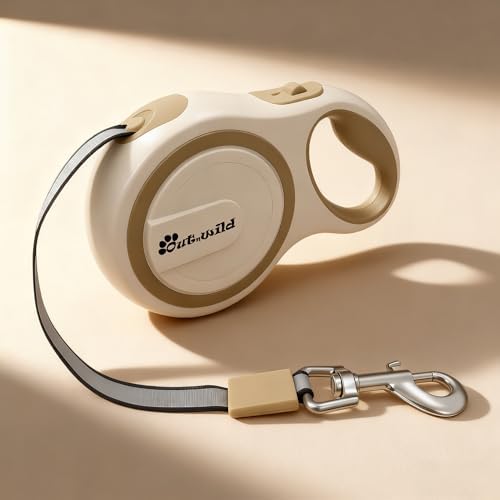 OUTnWILD Retractable Dog Leash, 16 ft Heavy Duty Dog Leash for Large Breeds/Pets Up to 110 lbs, 360° Tangle Free Design with One Touch Quick-Lock Braking System & Anti-Slip Handle. Khaki, L - Image 2