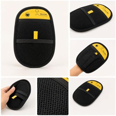 Pet Hair Removal Gloves for Dogs & Cats Reusable Electrostatic Grooming Mitt, Deshedding Tool for Furniture, Carpet, Couch & Clothes Gentle Massage & Easy Cleaning (Pack of 2) - Image 2