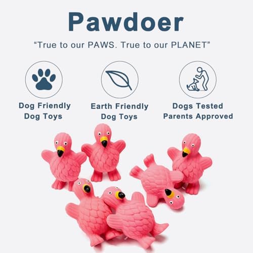 Squeaky Dog Toys for Medium Dogs, Soft Latex Squeaky Dog Ball, Cute Funny Squeak Flamingo Pet Toys - Image 2