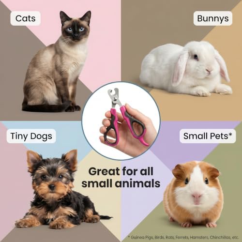 Tpotato Cat Nail Clipper with Nail File,Stainless Steel Cat Nail Trimmer for Indoor Cats,Professional Kitten Nail Clipper for Small Large Adult Cats Claws and Toenail - Image 7