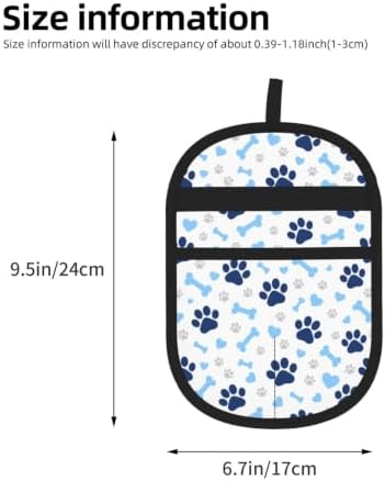 Blue Dog Paw Pet Hair Removal Glove Brush Pet Hair Remover Tool for Carpet - Image 2