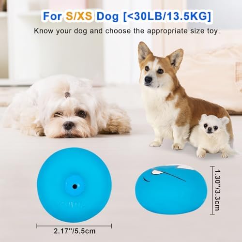 Dog Squeaky Toys Latex Squeak Balls Rubber Soft Chewing Fun Smile Toys Interactive Fetch Play Dog Balls for Puppy Small Pet Dogs (3 PCS)… - Image 2