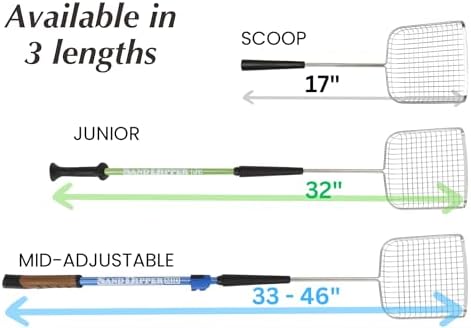Sand Dipper Cat Poop Scooper & Chicken Poop Scooper - Rugged Big 6" Square Stainless Steel Long Handle for Home Kitty Litter Scoop & Farm Chicken Coop Scooper (Junior) - Image 2