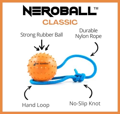 Nero Ball Classic The Original K-9 Dog Training Ball on Rope - Fetch, Training, and Reward. - Image 2