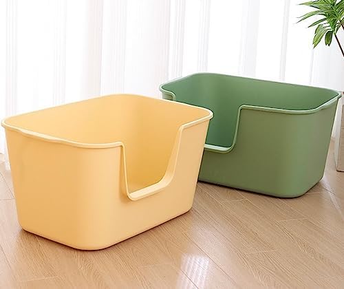 Extra Large Litter Box with High Sides 24.60" Lx16.92 Wx12.99 H,Anti-Splashing Kitty Litter Box,Tool-Free Assembly,Multi cat Litter Box,Jumbo Litter Box (Green) - Image 2
