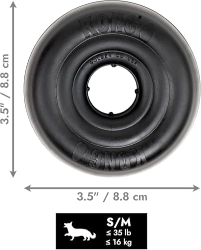 KONG Extreme Donut, Durable Natural Rubber Chew Toy, for Small/Medium Dogs - Image 2