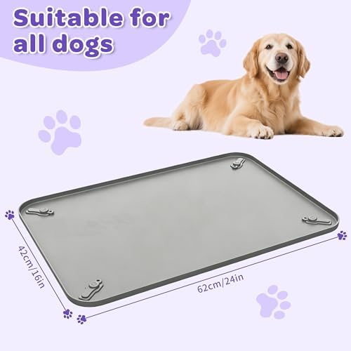Pee Pad Holder Silicone Dog Pee Pad Holder Leak Proof Raised Edge Dog - Image 5