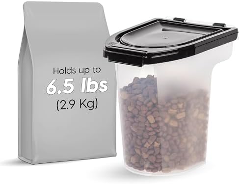 IRIS USA Dog Food Storage Container, Up to 6.5 lbs, Black, Made in USA - Image 2