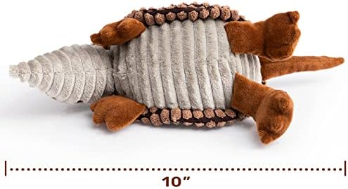 Hollypet Armadillo Squeaky Puppy Dog Toys for Small Medium Dogs, 8" - Image 2
