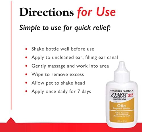 Zymox Advanced Formula Otic Plus Enzymatic Ear Solution for Dogs and Cats Without Hydrocortisone, 1.25oz - Image 6