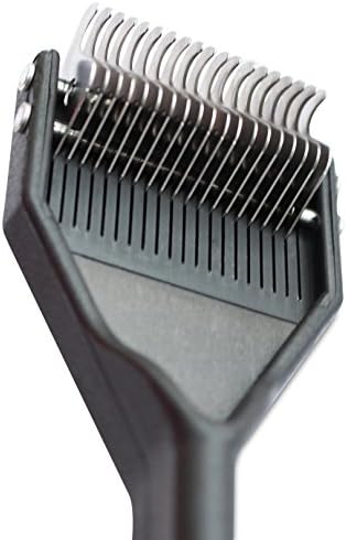 Mars Coat King Dematting Undercoat Grooming Rake Stripper Tool for Dogs and Cats, Stainless Steel with Plastic Handle, Made in Germany, 19-Blade Extra Fine - Image 2