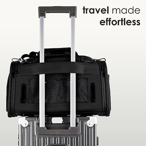 TSA Airline Approved PU Leather Luxury Pet Carrier - Size XS/S - for Small Dogs and Cats - Image 7