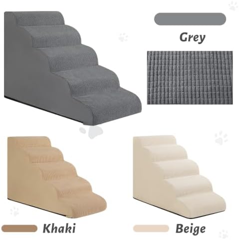 5-Step Dog Stairs Replacement Cover(for AODISMAN Pet Ramp Only),Grey - Image 2