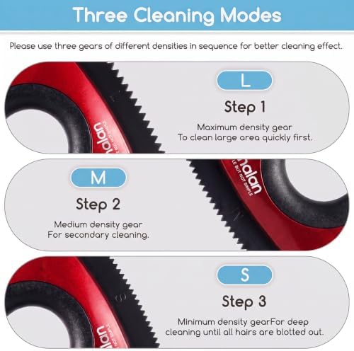 Analan Mini Pet Hair Remover for Car Detailing Dog Hair Tool Brush(Red) - Image 6