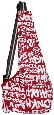 Pet Dog Puppy Cat Carrier Bag Oxford Cloth Sling Dog Doggy Cat Carrier Single Shoulder Bag-Small,Red Letter by MOJUN