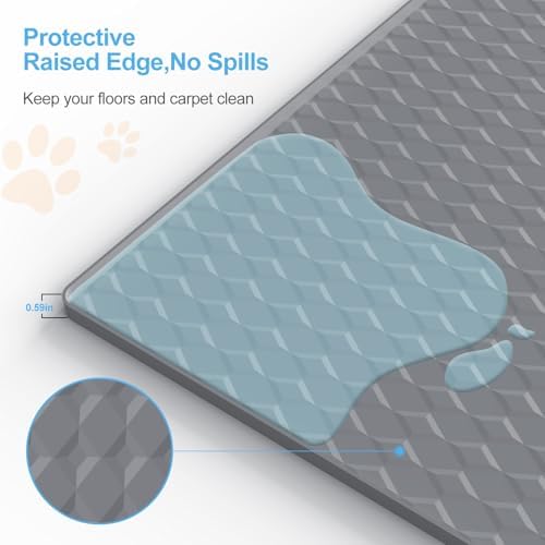 Pee Pad Holder for Dogs,Silicone Dog Puppy Pad Holder, 34 x 28 No Spill Raised Lip High Edge,Portable, Leak-Proof Mat Holder for Dog Training Pads,Square Potty Trays for Home Floor Protection - Image 2