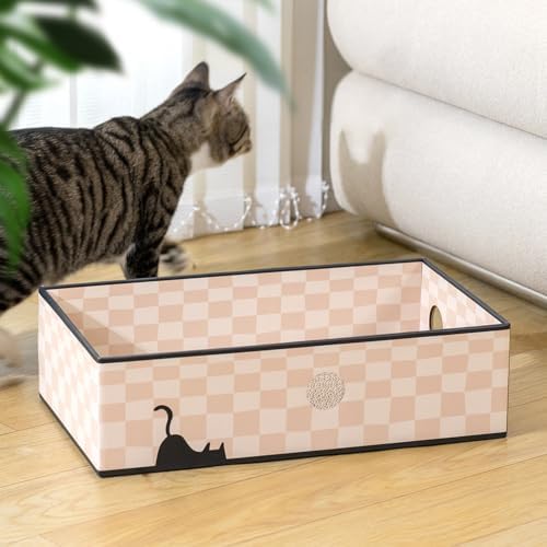 Conlun Cat Scratcher Box, Cardboard Pad, Bed for Indoor Cats, Chessboard - Image 7