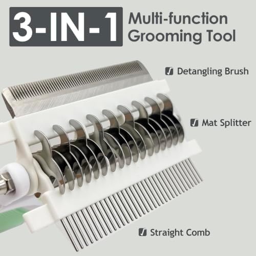 3-IN-1 Dog Brush, Undercoat Rake, Dematting Comb & Deshedding Tool - Image 2