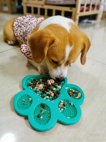 Dog Lick Pad, Dog Feeding Mats Slow Eating Pet Mat with Super Suction for Dogs Licking Peanut Butter, Pet Bathing, Grooming Training (Turquoise) - Image 7