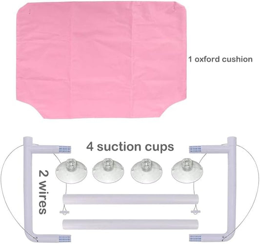 Cat Window Perch Suction Cups Cat Window Hammock Space Saving Window Seat for Cats Inside (Pink)