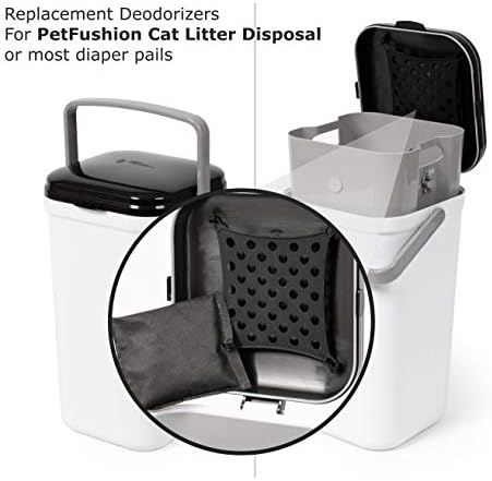 Bamboo Charcoal Deodorizer Bag for Litter Disposal Box/Diaper Pails (4 Pack) - Replacement Inserts for PetFushion Portable Cat Litter Disposal - Absorb and Eliminate Odors/Smells - Image 2