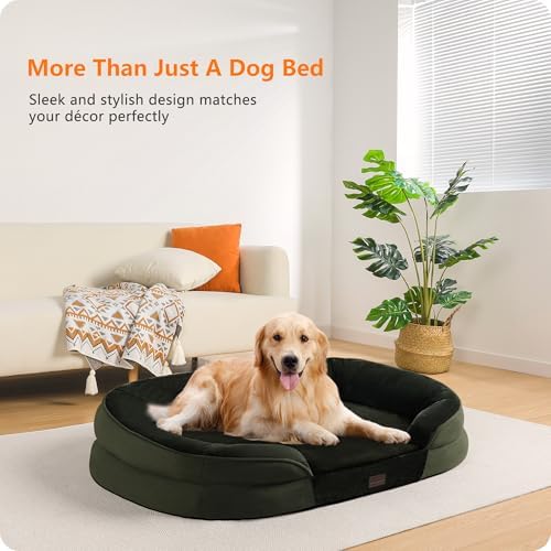 Dwanton Orthopedic Waterproof Large Dog Bed Sofa, Gel Memory Foam, 42" - Image 2