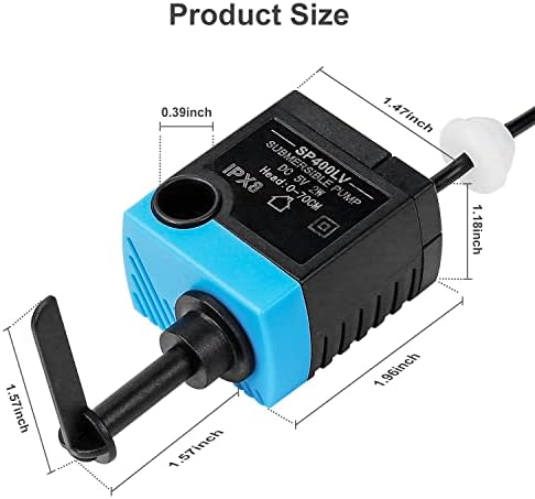 SP-400LV Cat and Dog Water Fountain Pump with Grommet,USB Replacement Pump for Original Mini Pet Fountain - Image 7
