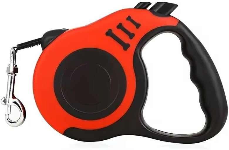 16 ft Retractable Pet Leash Dog Leash Automatic Durable with Non-Slip Handle, Suitable for Small and Medium-Sized Dogs (Red) by Unknown