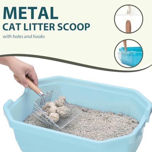 Cat Litter Scoop, Kitty Metal Scooper with Hook & Hole - Image 2