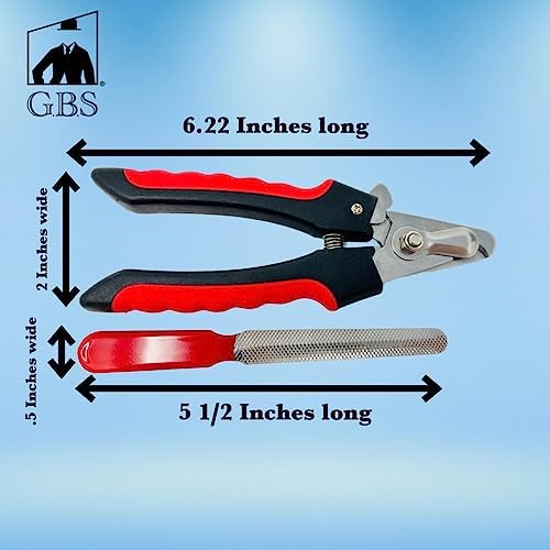 G.B.S Dog & Cat Pets Nail Trimmers and Clippers - with Safety Guard to Avoid Over Cutting, Free Nail File, Stainless Steel Blade - Professional Grooming Tool for Pets - Image 2