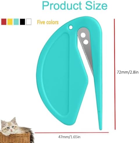 5pcs Pet Knot Opener Knotting Comb Removal Dematting Hair Flea Brush Shedding Tool Matted Fur Tick De Remover Matting Grooming Supplies for Indoor Medium Long Haired Cats Dogs Tangled - Image 2