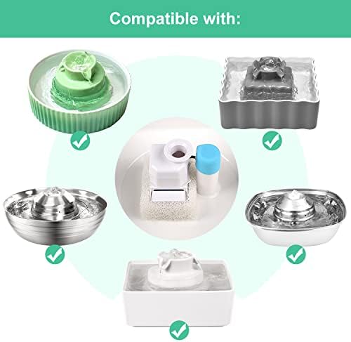 16 Pack Replacement Filters for 360° CupCake Ceramic Pet Fountain, GISOFIK Cat Water Fountain Filter, Triple Filtration Pet Fountain Filter, Ceramic Cat Fountain Filters with 4 Foam Sponges - Image 2