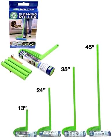 Leo Large 10-Inch Wide Lint Roller Refills 25 Sheets with extendable Handle to 45 inch for Lint Removers Household Cleaning Easily Remove Pet Hair Dust and Debris from Floors Carpets and Furniture - Image 2