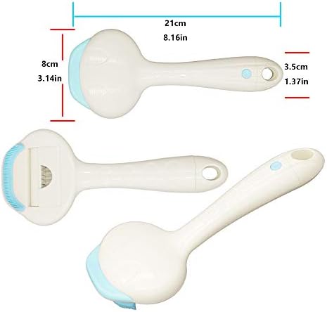 Pet Cat Dog Brush Comb Grooming Tool 3 in 1 Knot Opener Tangle Remover Slicker Brush Groomer Green - Image 2