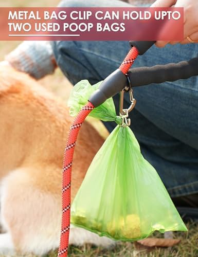 Gobeigo Dog Poop Bag Holder with Used Waste Bag Carrier(Red) - Image 6