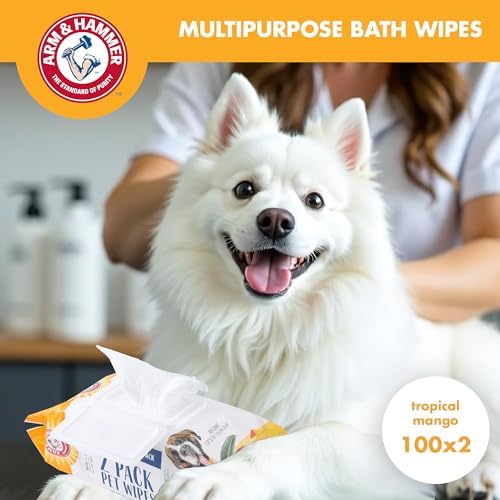 Arm & Hammer Heavy Duty Multipurpose Dog Wipes, Mango Scent, Twin Pack - Image 2