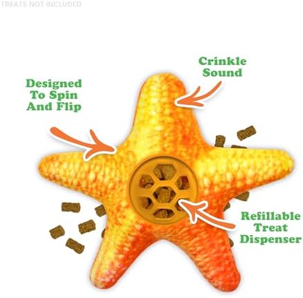 Meowijuana Knock 'n' Nibble Starfish Treat-Dispensing Cat Toy - Image 2