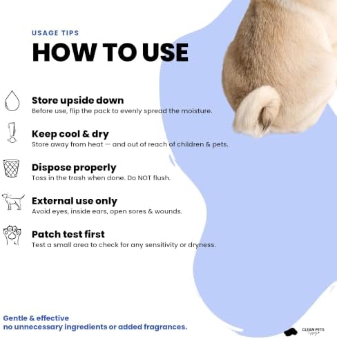 Unscented Pet Wipes for Cats & Dogs Alcohol-Free, Hypoallergenic Grooming Wipes for Paws, Face & Body Sensitive Skin Formula, 80 Count - Image 7