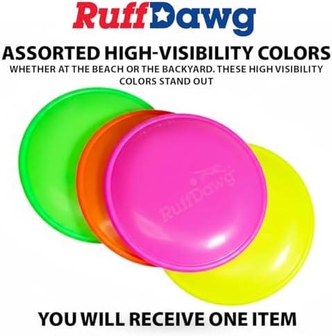 Ruff Dawg K9 FlyerJR – Durable, Flexible Flying Disc Dog Toy for Fetch – Safe for Teeth & Gums – High-Visibility Neon Colors – Ideal for Outdoor Play & Exercise - Image 2