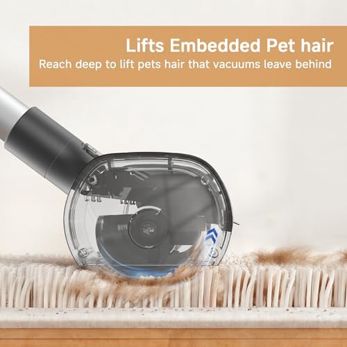 Pet Hair Remover for Carpet, Carpet Sweeper with Dust Container - Image 2
