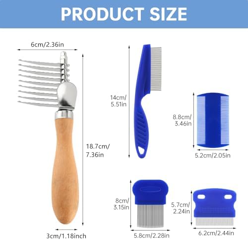 Dematting Comb for Dogs, Flea Combs for Cats - Image 2