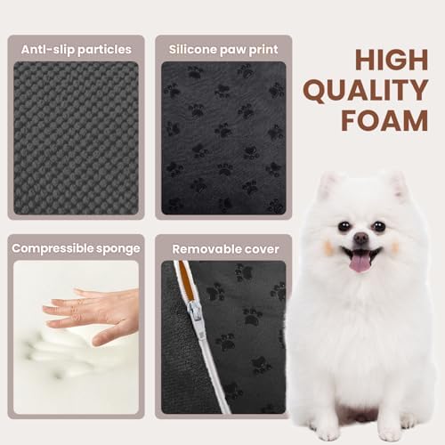 Dog Stairs for Small Dogs, 3 Tiers High Density Foam Dog Ramp, Extra Wide Non-Slip Pet Steps for High Beds Or Couch, Soft Foam Doggie Ladder for Dogs Injured, Older Pets, Small Cats - Image 7