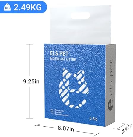 ELS PET Clumping Cat Litters 2 Packs, Strong 3 in 1 Mixed Cat Litter, Unscented Ultra Absorbent and Fast Drying Cat Litter, Flushable Odor Eliminating - Image 6
