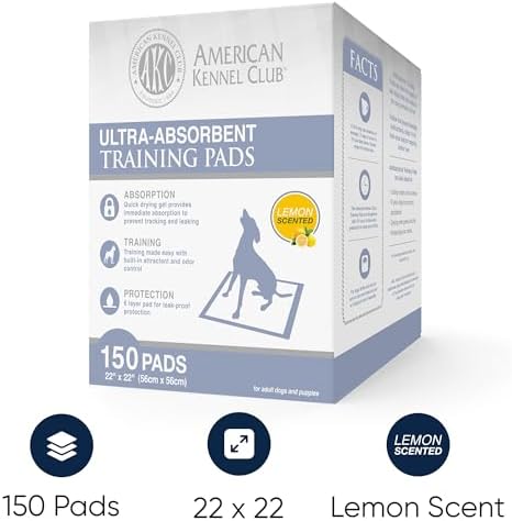 AKC Puppy Training Pads, 22" x 22", Lemon Scented, 150 Count - Image 2