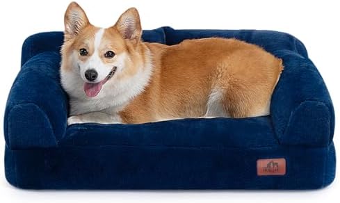 Hollypet Medium Dog Large Cat Bed Puppy Couch Beds for Pets up to 35 lbs - Image 2