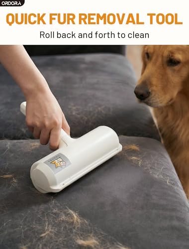 ORDORA Pet Hair Remover Roller, Reusable Lint Roller for Dog and Cat Hair - Image 2