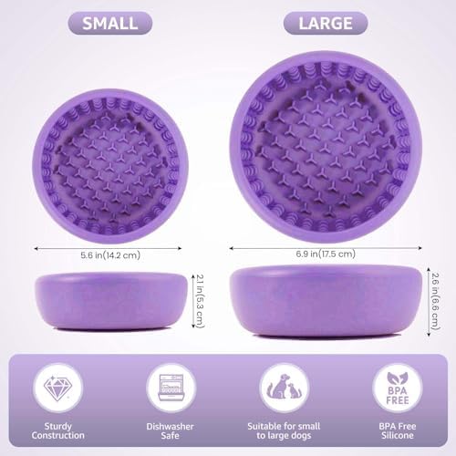 Dog Slow Feeder Lick Bowl, Freeze Lick Mat with Suction Cup - Image 2